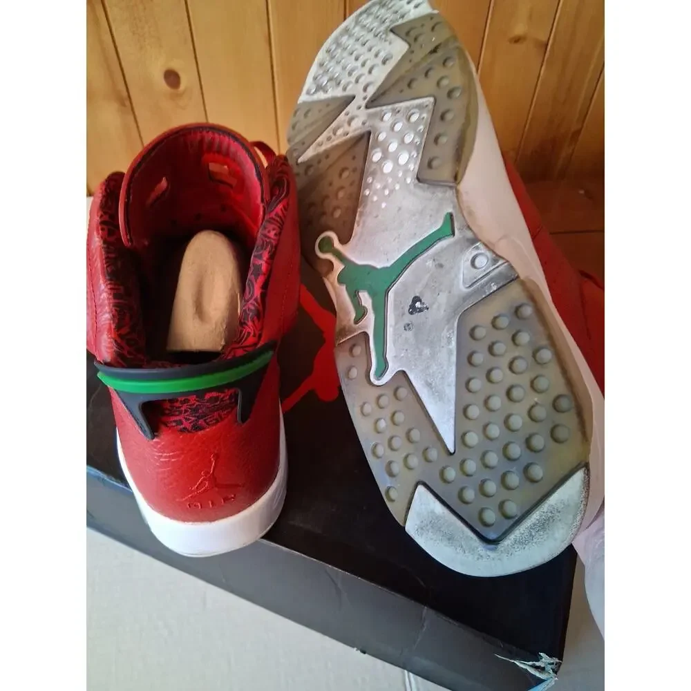 Air Jordan 6 Retro Spizike History of Jordan Varsity Red 694091-625 Men's Size14